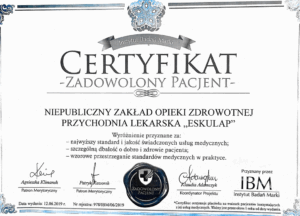 Certyfikat Zadowolony Pacjent